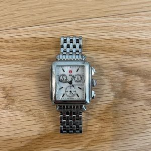 Ladies Michele Deco 29mm MW06A00A0025 Stainless Steel MOP Quartz Chronograph